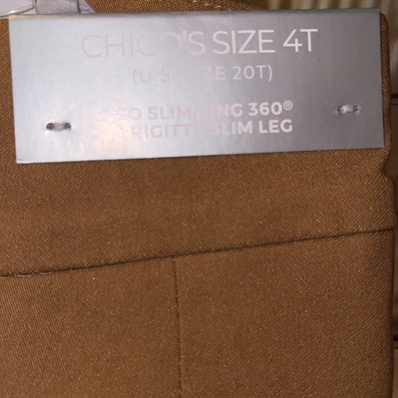 NWT Chico’s 4T Brigitte Pants - Picture 3 of 5